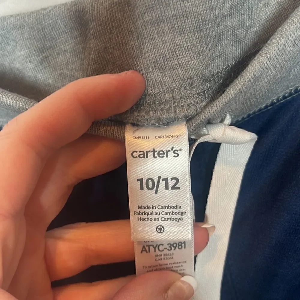 Carters Set of Two Shark Pajama Bottoms. Size 10/12.‎